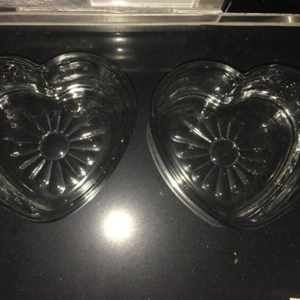 Heart Shaped Glass Decorative Display Dishes